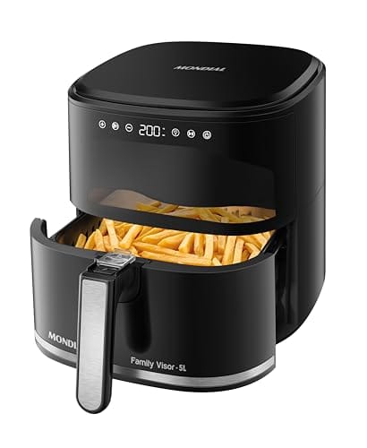 Fritadeira Sem Óleo Air Fryer Digital 5L, Mondial, Preto, 2000W, 220V - AF-50-DV