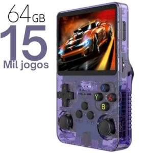 Console Game Portátil Arkos R36s Tela IPS 3.5 64GB 15 Mil jogos