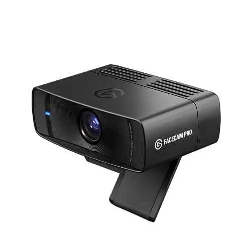 Elgato Facecam Pro, True 4K60 Ultra HD Webcam para transmissão ao vivo, jogos, chamadas de vídeo, sensor Sony, correção avançada de luz, controle de estilo DSLR, grande angular, funciona com OBS, equipes, zoom, PC/Mac