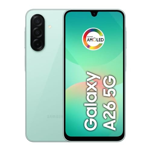 Samsung Celular Galaxy A26 5G 256GB, 8GB RAM, Câmera de 50MP, IP67, Tela Super AMOLED 6.7", NFC (Verde)