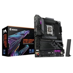 Placa Mãe Gigabyte Z890 AORUS ELITE WIFI 7 (LGA 1851/4xDDR5/Thunderbolt 4/USB4 TYPE-C/HDMI/DP/M.2/2.5GbE)