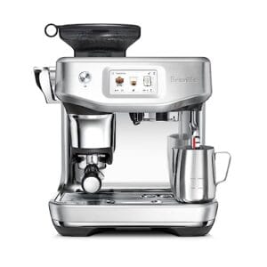 Breville Máquina De Café Expresso Barista Touch Impress Com Moedor E Vaporizador De Leite, Máquina De Café Expresso Com Compactação Assistida, Máquina De Cappuccino E Café Com Leite Para Casa, Bes88