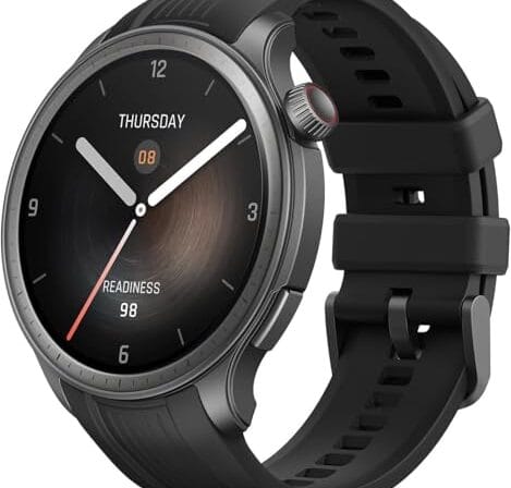 Relógio Inteligente Amazfit Balance 46mm A2287 ZEPP FLOW Composição Corporal, GPS, Step Tracking, Alexa Built-In, Chamada Bluetooth, Duração da Bateria de 14 Dias (Black)