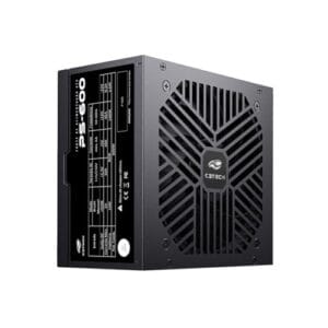 C3Tech Fonte Gamer ATX 600w PS-600BK, preta, Bivolt 115/230v, cabo Flat