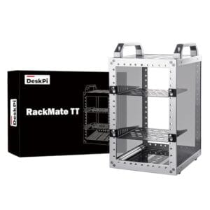 GeeekPi DeskPi RackMate TT Mini Gabinete de servidor para mini PC, rede, servidores, equipamentos de áudio e vídeo