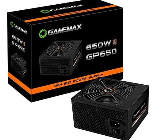 GAMEMAX Fonte Gamer GP650 80 Plus Bronze PFC Ativo Preta 650W, PRETO