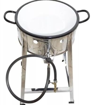 Fritadeira Industrial Fogão Pasteleiro Com Tacho 16 7l Aço Inoxidável