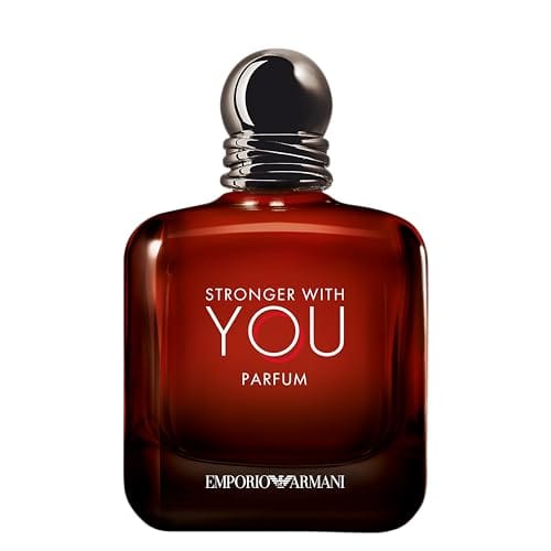 Armani Beauty, Stronger With You Parfum, 100ml, Giorgio Armani Perfume Masculino, Fragrância Fougère Ambarada e Amadeirada com Notas de Baunilha Picante, Couro, Pimenta Rosa e Lavanda