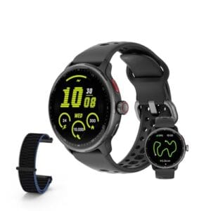 Bettdow SmartWatch GPS, Relogio Smartwatch Masculino e Feminino, 1,43 polegadas HD AMOLED, chamada Bluetooth, Esportivos relógio com voz por IA, Compatível com Android iOS, 2 Pulseiras (preto)