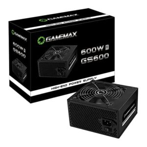 Fonte Gamemax Gs600 600w 80 Plus White Pfc Ativo Preta