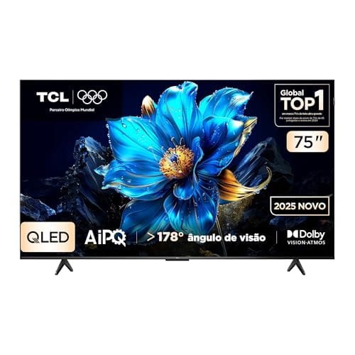 Smart TV TCL 75 Polegadas QLED 4K P7K WiFi Bluetooth Google TV HDR10+ Dolby Atmos Dolby Vision 75P7K