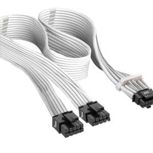 Thsion Cabo PCIe para Corsair, 600W PCIe 5.0 12VHPWR 12v-2x6 Type-4 PSU Cabo de alimentação - Serve apenas para RM, HX, AX, SF PSU - Conector de 12+4 pinos com clipes - Processo de gravação 16AWG