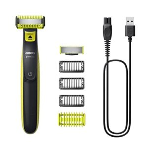 Aparador e Barbeador Elétrico de Pelos Philips OneBlade com 4 pentes QP2824/10 À prova d’água - Bivolt