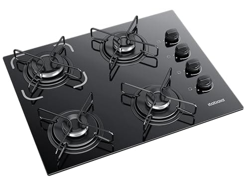 Cooktop 4 Bocas Itatiaia Essencial com Mesa de Vidro Temperado e Acendimento Automático Preto Bivolt