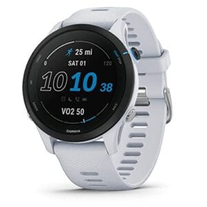 Garmin Forerunner 255 Music, Gps Executando Smartwatch com Música, Insights Avançados, Bateria de Longa Duração, Branco
