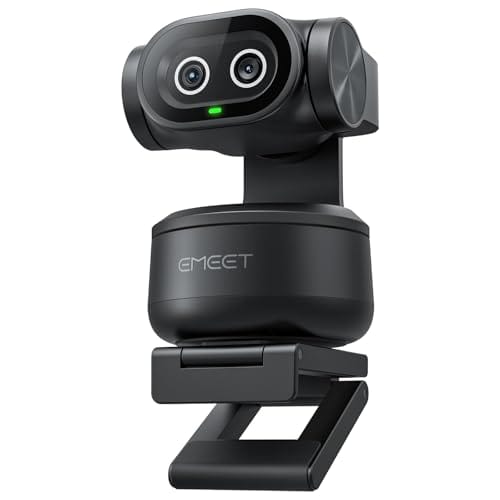 EMEET PIXY Dual-Camera AI-Powered PTZ Camera 4K, AI Tracking, PDAF&AI Autofocus 0.2s, 1/2.55'' Sensor, 3 Mics, Presets, Gesture Control, 4K Webcam for Streaming and OBS/Twitch/Switch 2 Compatible