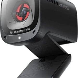 Anker Webcam PowerConf C200 2K para PC, webcam para laptop, câmera de computador, com microfones com cancelamento de ruído AI, microfones estéreo, campo de visão ajustável, correção de pouca luz, capa