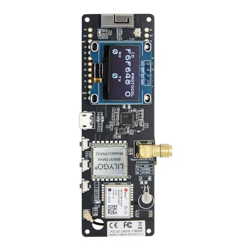 LILYGO Placa de desenvolvimento T-Beam Meshtastic LORA32 915MHz ESP32 TTGO WiFi BLE CH9102F Módulo OLED soldado por chip