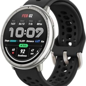 Amazfit Active 2 Smart Watch 44mm, GPS Maps with Direction, Fitness Tracker, 10 Day Battery, 160+ Sport Modes (Black Silicone)