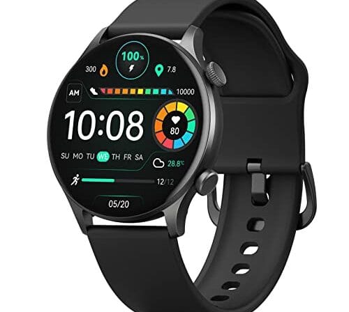 HAYLOU Solar Plus Smartwatch, 1.43 "AMOLED Display Bluetooth Telefone Chamada Relógio Inteligente para Homens e Mulheres, Exibição Sempre Ativa, Bluetooth 5.3