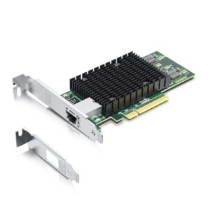 Placa de rede NIC PCI-E de 10 Gb, porta RJ45 de cobre única, com controlador Intel X540-BT1, adaptador de LAN Ethernet PCI Express compatível com Windows Server/Windows/Linux/ESX, compare com Intel X540-T1