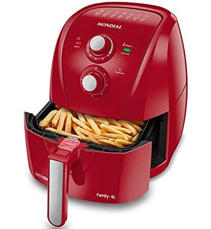 MONDIAL Fritadeira Sem Óleo Air Fryer 4L, Vermelho, 1500W, 110V - AFN-40-FR