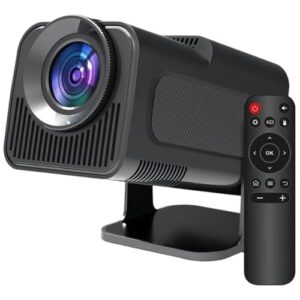 Projetor Portatil Mini 5g Wifi 6 Bluetooth 5.0 Android 11 HY320 Projetor 4K 1080 Full HD Suporte 12000 Lumens Para Celular LED Auto Correção Horizontal 180° Linha Premium