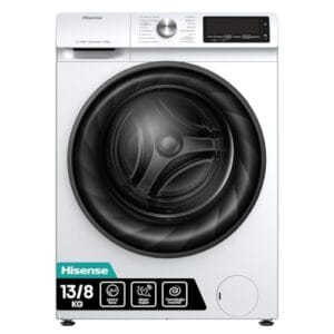 Hisense Lava e Seca, 13kg Lavagem/8kg Secagem, Steam, 13 Programas, Motor Inverter, Painel Touch, Branco WD13X - 127V