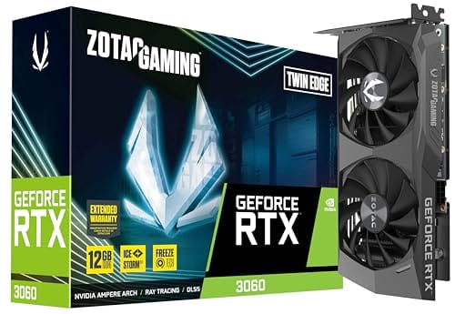 Placa de Vídeo Zotac Gaming - GeForce RTX 3060, Twin Edge, LHR, 12GB GDDR6