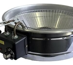 Fritadeira Elétrica Industrial 10 Litros Tacho Redondo (110V) Aço Inox 50ºC à 300ºC com Termostato