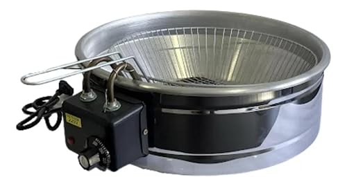 Fritadeira Elétrica Industrial 10 Litros Tacho Redondo Aço Inox 50ºC à 300ºC (220V)