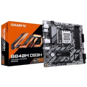 Placa Mãe Gigabyte B840M DS3H (AM5/4xDDR5/HDMI/DP/USB 3.2/M.2)