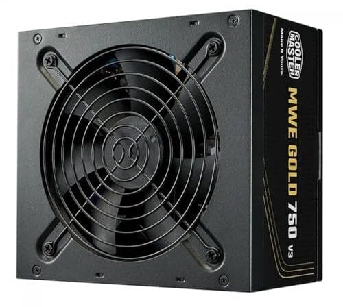 COOLER MASTER, FONTE COOLER MASTER ATX 3.1 750W MWE GOLD 750 V3 PFC ATIVO 80 PLUS GOLD COM CABO DE FORCA GARANTIA 5 ANOS