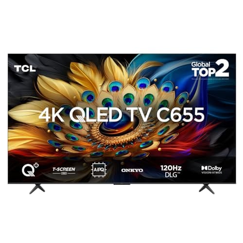 Smart TV TCL 55 Polegadas QLED 4K C655 WiFi Bluetooth Google TV HDR10+ Subwoofer Dolby Atmos 55C655