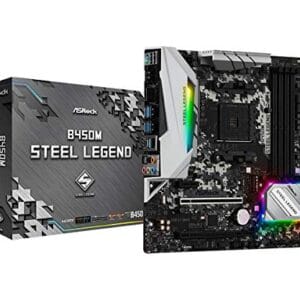 Placa Mãe AM4/USB 3.1/Type-C/Displayport, HDMI, ASRock, B450M Steel Legend