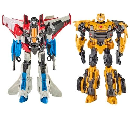 Transformers: Reactivate Video Game-Inspired Bumblebee and Starscream 2-Pack, 6.5-inch Converting Action Figures, 8+