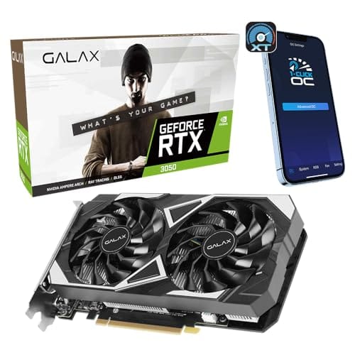 Placa de Vídeo Galax NVIDIA GeForce RTX 3050 EX, 6GB, GDDR6, DLSS, Ray Tracing