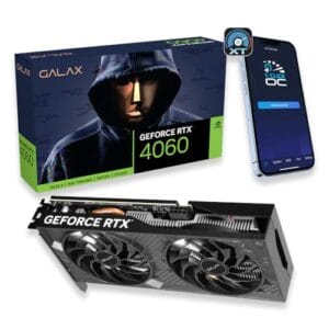Placa de Vídeo GALAX RTX 4060 1-CLICK OC 2X V2, 8GB, GDDR6-46NSL8MD9NXV