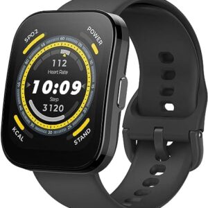 Amazfit Bip 5 Smart Watch 46mm, GPS, Alexa Built-in, Bluetooth Calling, 10-Day Battery (Black)