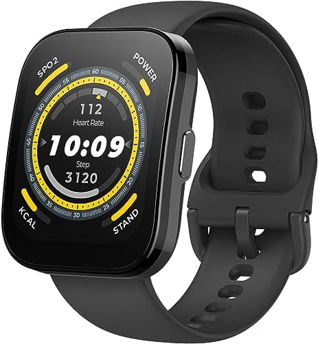 Amazfit Bip 5 Smart Watch 46mm, GPS, Alexa Built-in, Bluetooth Calling, 10-Day Battery (Black)