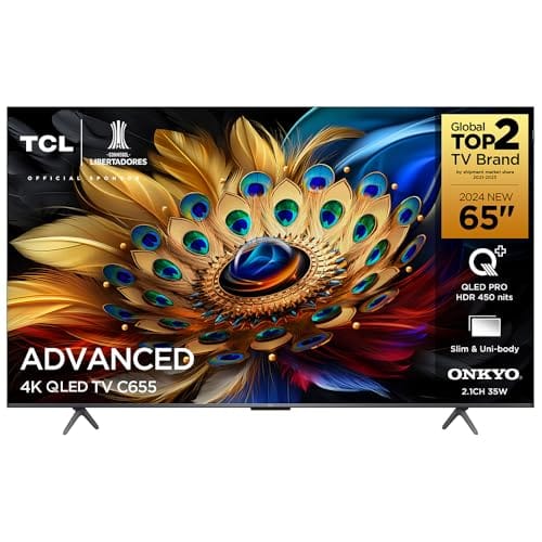 TCL QLED SMART TV 65” C655 4K UHD GOOGLE TV DOLBY VISION ATMOS