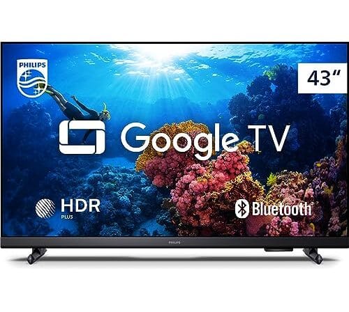 Smart TV Philips 43" Full HD 43PFG6918/78, Google TV, Comando de Voz, HDR, 3 HDMI, Wifi 5G, Bluetooth