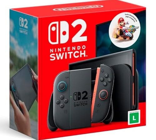 Bundle Nintendo Switch 2 + Jogo Digital Mario Kart World – Modelo Nacional de Tomada