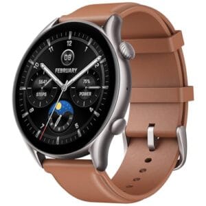 2024 Amazfit GTR 4 New relógio inteligente masculino 46mm Android iPhone, GPS de banda dupla Alexa, Zepp Aura, chamadas Bluetooth, 150 + modo de esporte, tela AMOLED de 1,45" (Brown Leather)
