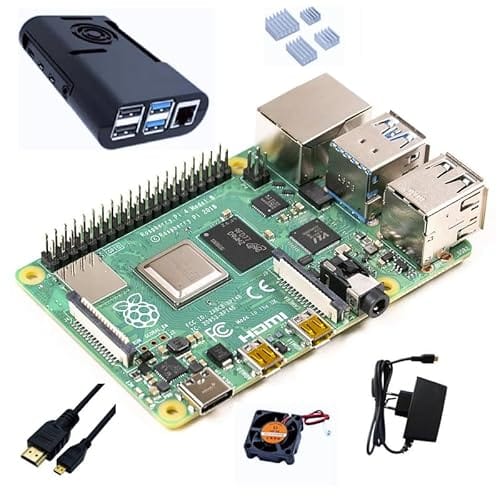 Raspberry Pi 4 Model B, Kit Completo com 4GB RAM, Fonte, Case, Cartão SD 32GB, Cabo HDMI e Cooler