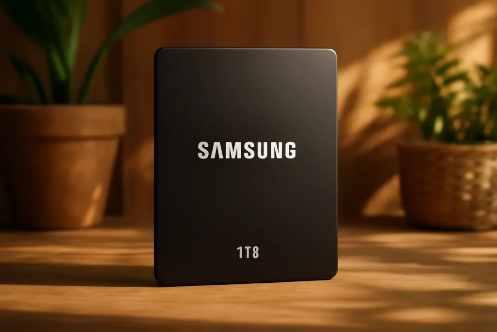 6 SSDs Samsung 1TB prontos para viagem com bateria duradoura