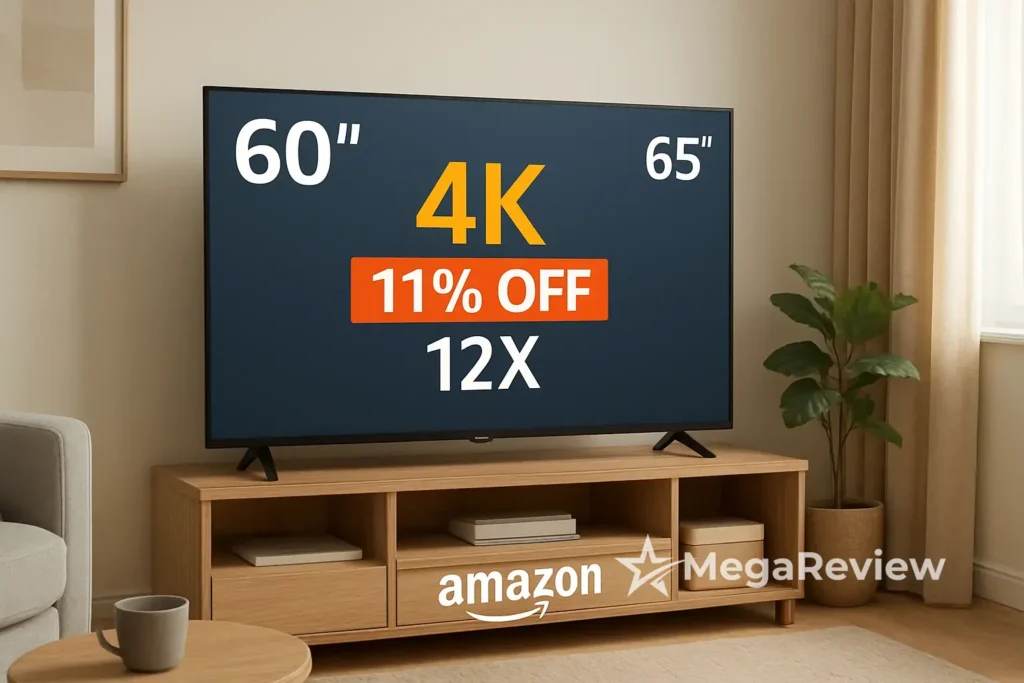 Smart TV HQ 60" 4K com 11% OFF na Amazon; 12x sem juros e preço monitorado