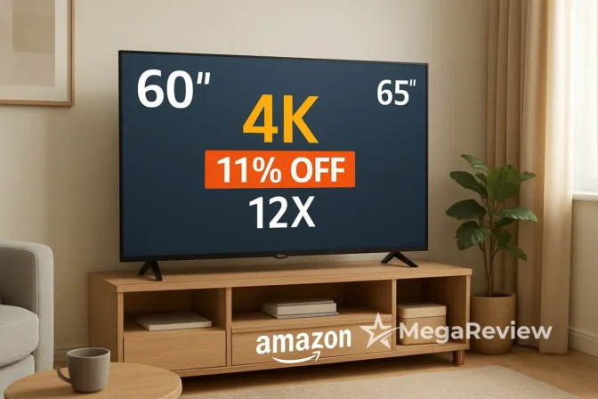 Smart TV HQ 60" 4K com 11% OFF na Amazon; 12x sem juros e preço monitorado