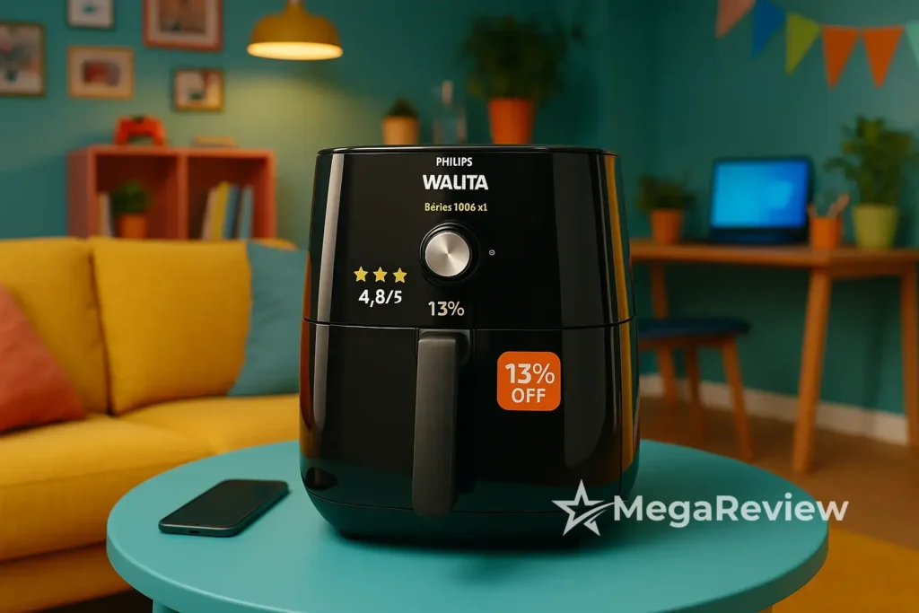 Fritadeira Airfryer Walita Série 1000 XL com nota 4,8/5 e 13% OFF na Amazon