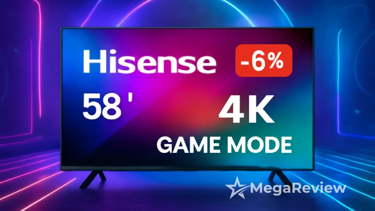 Hisense Smart TV 58" com 6% OFF na Amazon; imagem 4K e Game Mode